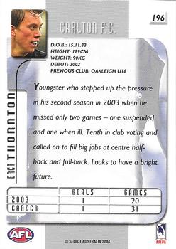 2004 Select Conquest #196 Bret Thornton Back